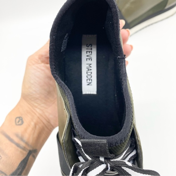 Steve Madden Kaiyo Black Camo Sneaker 9 - Picture 7 of 10
